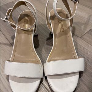 Sole Society White Ankle Strap Heels